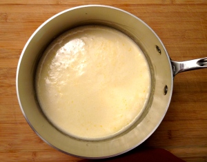The custard mixture must be scalded twice before freezing.